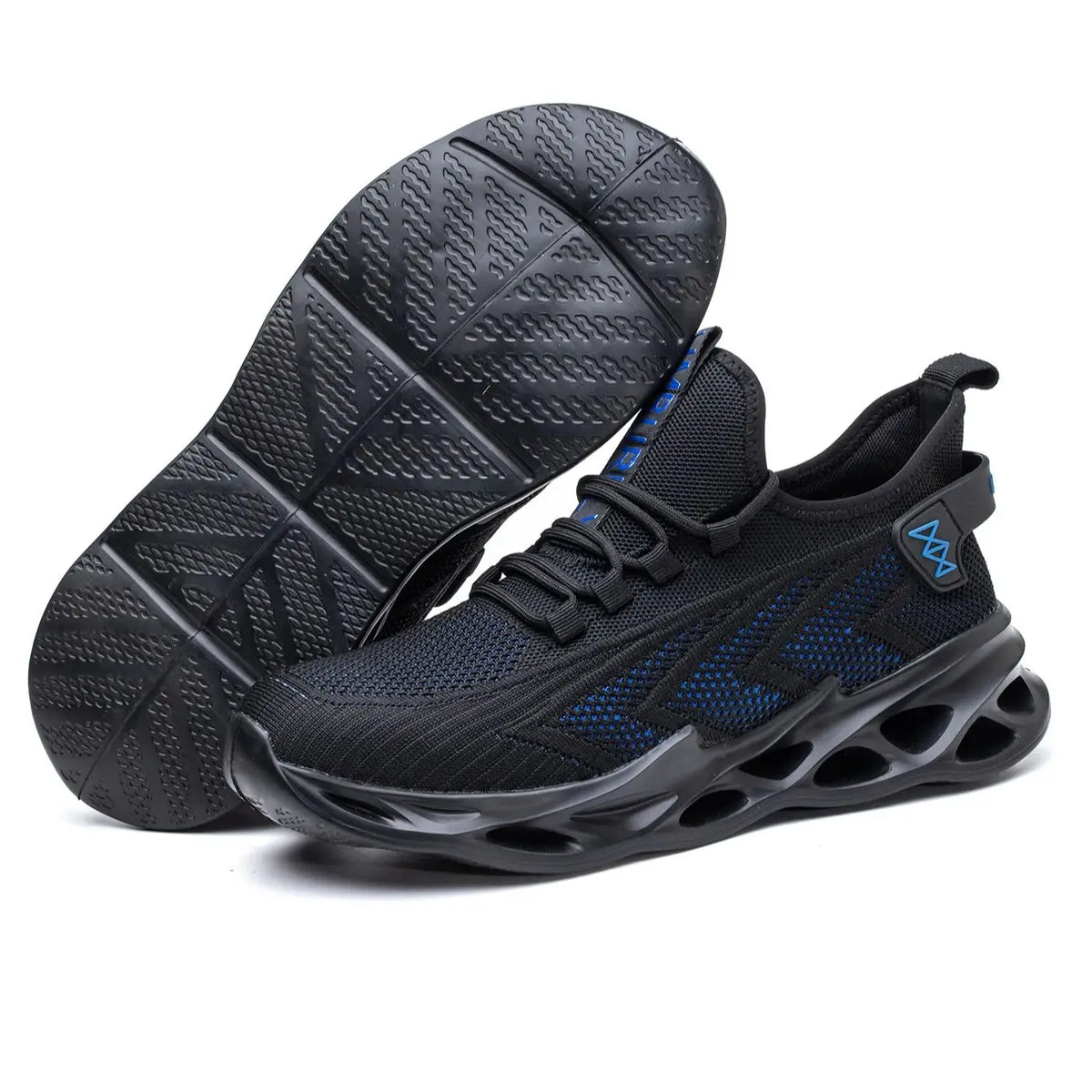LOR MALE Men's Steel Toe Safety Work Shoes Anti-Smash & Puncture Breathable Lightweight Durable Construction Boots for Industrial Outdoor