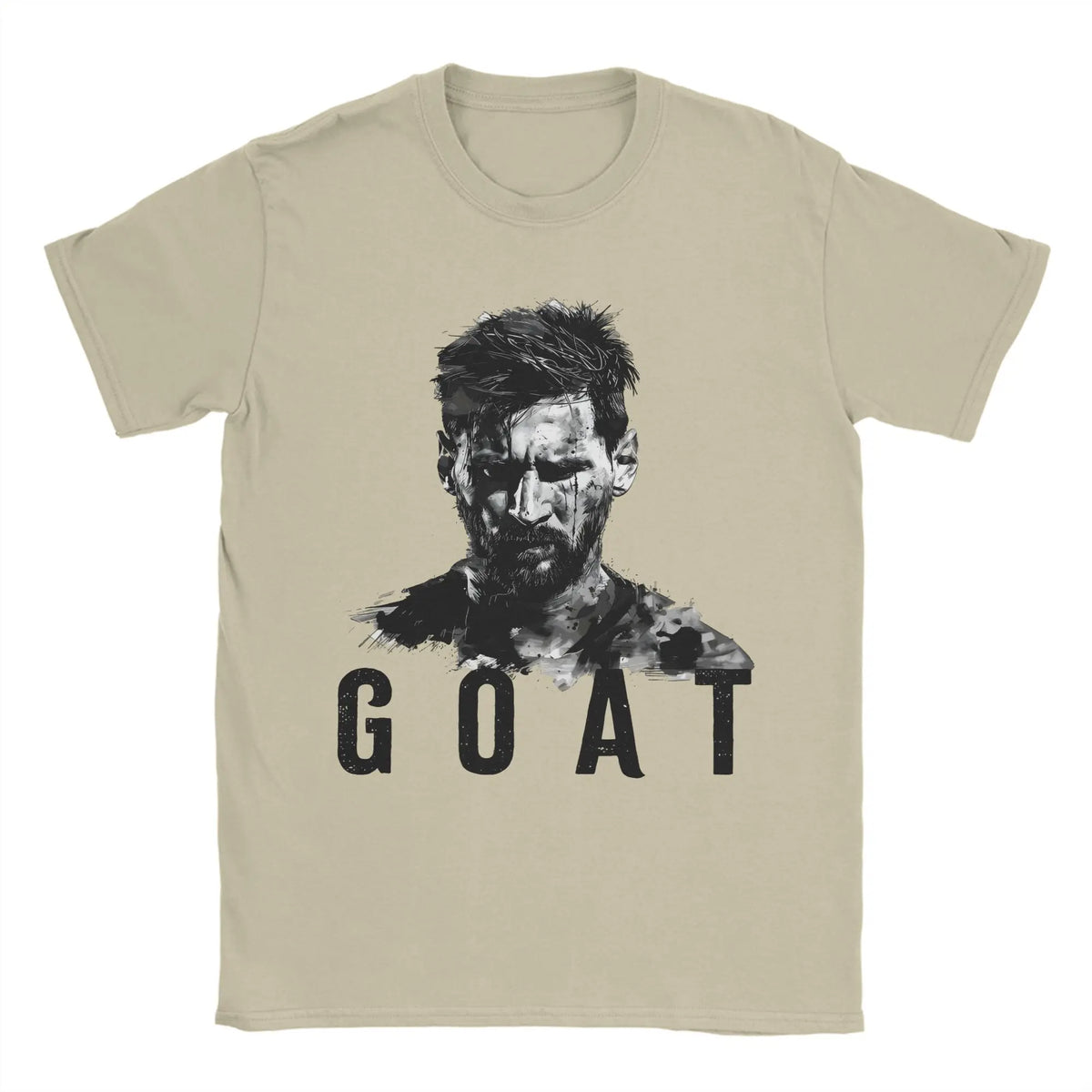 LOR MALE Men T-Shirts Football Messis Leisure Cotton Tee Shirt Short Sleeve  T Shirts Round Neck Clothing Unique