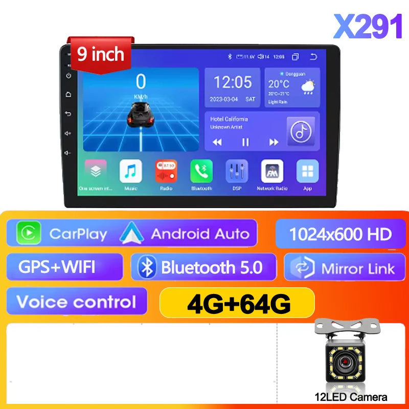 LOR MALE 7/9/10 Inch Universal Android 13 Car Radio 32G/64G Autoradio Android 2 Din Car Radio GPS BT Central Multimedia Smart Car Systems