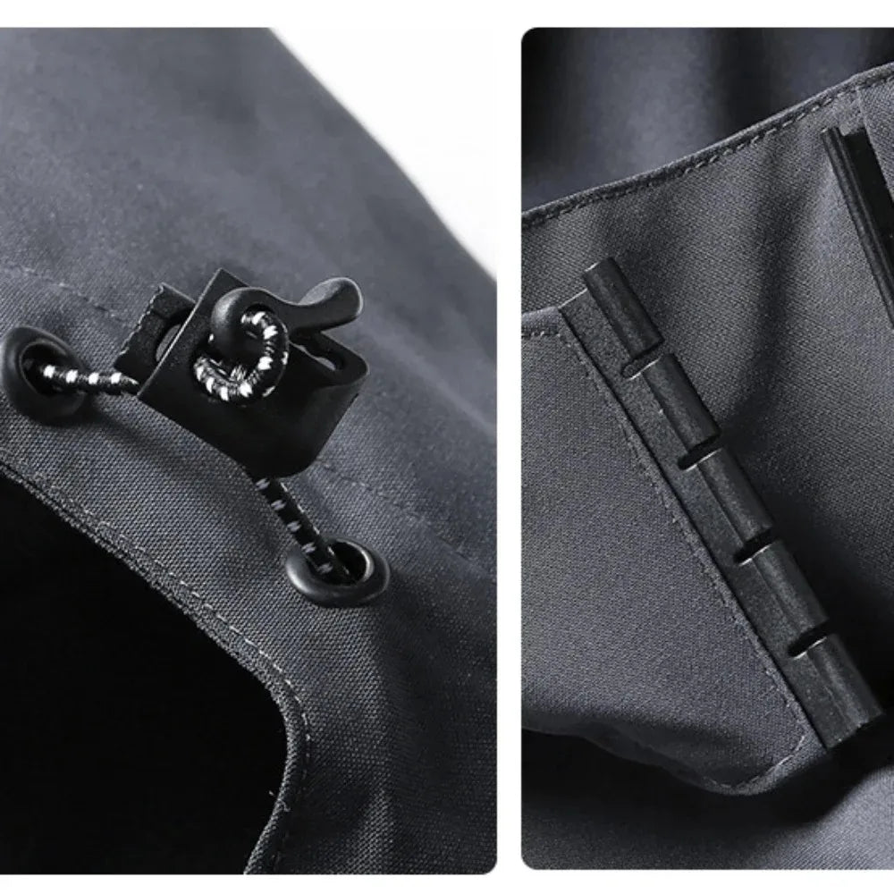 LOR MALE Men's Waterproof Rain Jacket Lightweight Outer Hooded Outdoor Raincoat Hiking Windproof Jacket Climbing Outdoor Jackets
