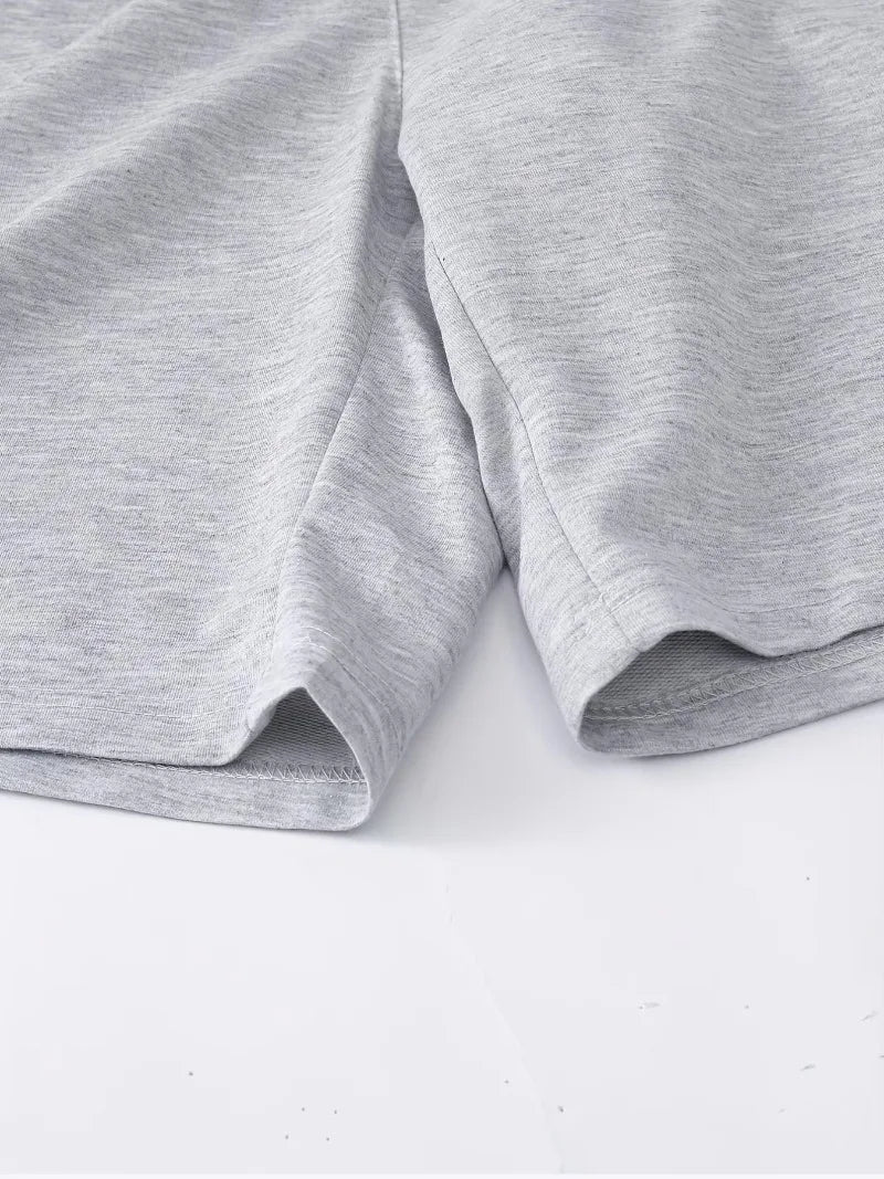 LOR MALE Men's Street Style Sports Shorts with British Signature Print Suitable for Outdoor Music Festivals Casual Outings on The Streets