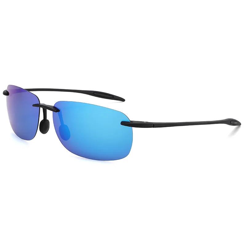 LOR MALE Polarized Sunglasses for Men WomenTr90 Rimless Frame Lightweight & Durable Protection for Running Fishing Baseball Sunglasses