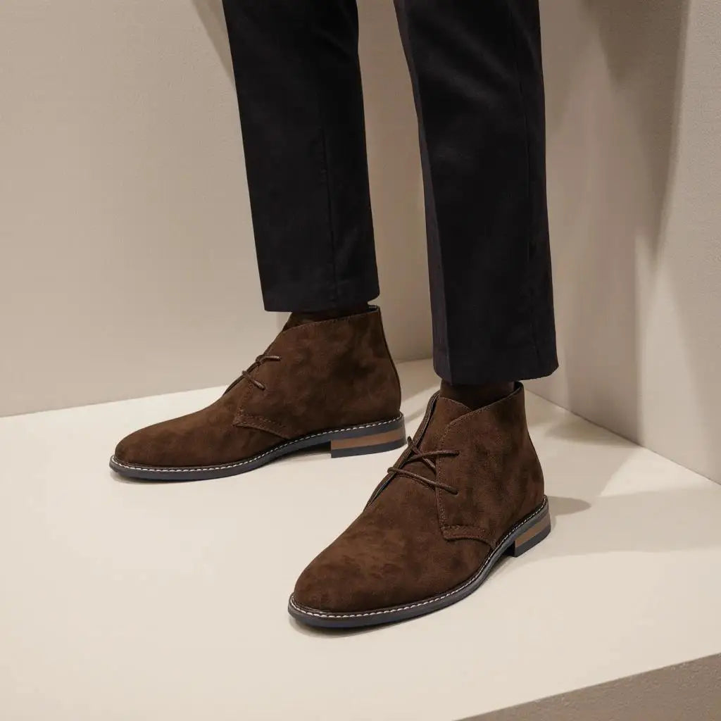 LOR MALE Boots Men Brand 2026 Casual Comfortable Retro Fashion Ankle Boots