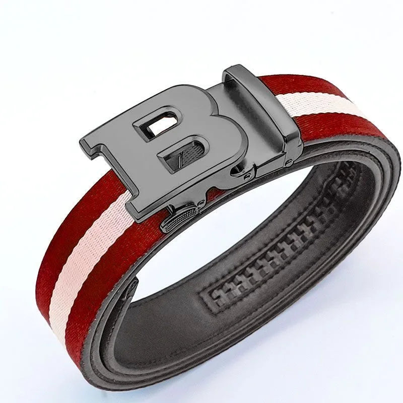 LOR MALE Men's Belt High Quality Luxury Brand Designer Famous Canvas Leather Belt For Men Jeans Strap Belt Male Business Style
