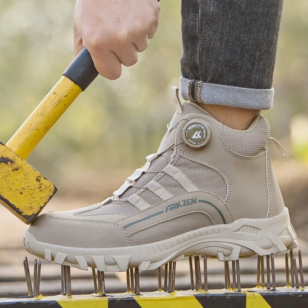 LOR MALE Male Indestructible Shoes Composite Toe Protection Shoes Security Puncture-Proof Work Sneakers Safety Boot for Engineers Men