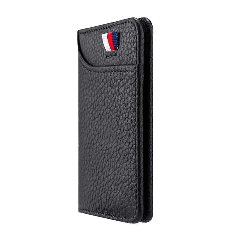 LOR MALE Wallet Short Wallet Card Holder Thin Multi Card Business Soft Leather