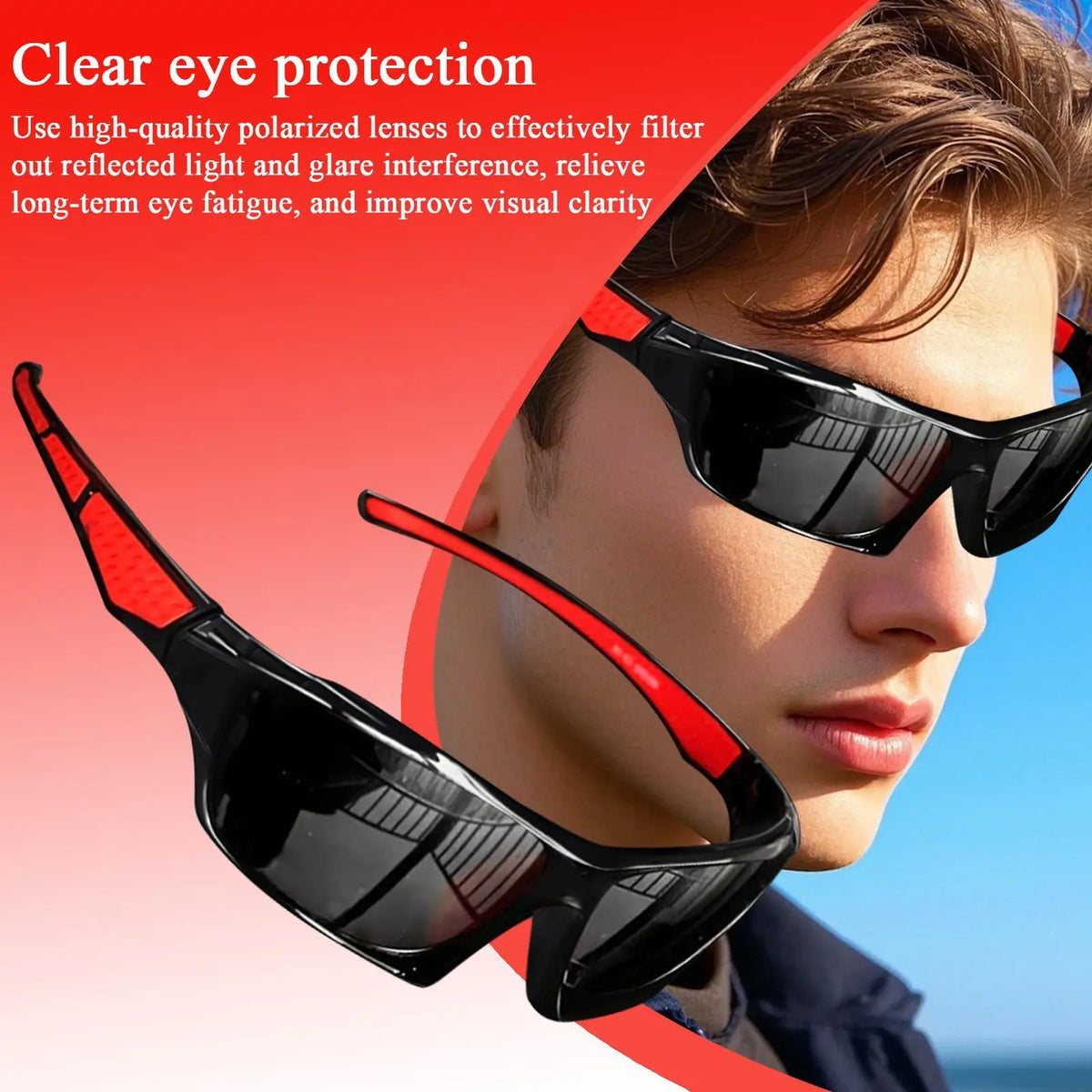 LOR MALE Sports Polarized Sunglasses for Men Lightweight Night Vision Male Shades Cycling Driving Fishing Comfortable Mirror Sunglass