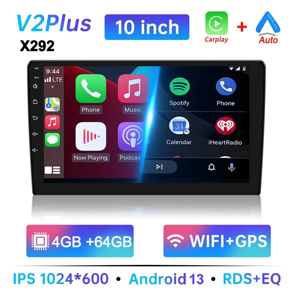 LOR MALE 7/9/10 Inch Universal Android 13 Car Radio 32G/64G Autoradio Android 2 Din Car Radio GPS BT Central Multimedia Smart Car Systems