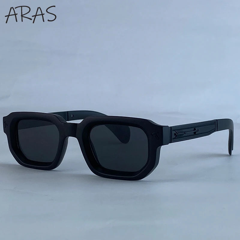 LOR MALE Polarized Square Sunglasses Men 2026 Luxury Brand Vintage Rectangle Sun Glasses Classic Driving Eyewear For Male UV400 Shades