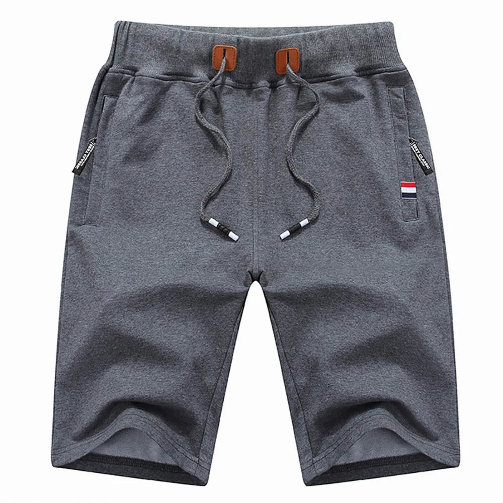 LOR MALE Men Casual Shorts New Summer Male Fashion Casual Short Men's Solid Color Fitness Breathable Shorts Men Drawstring Shorts