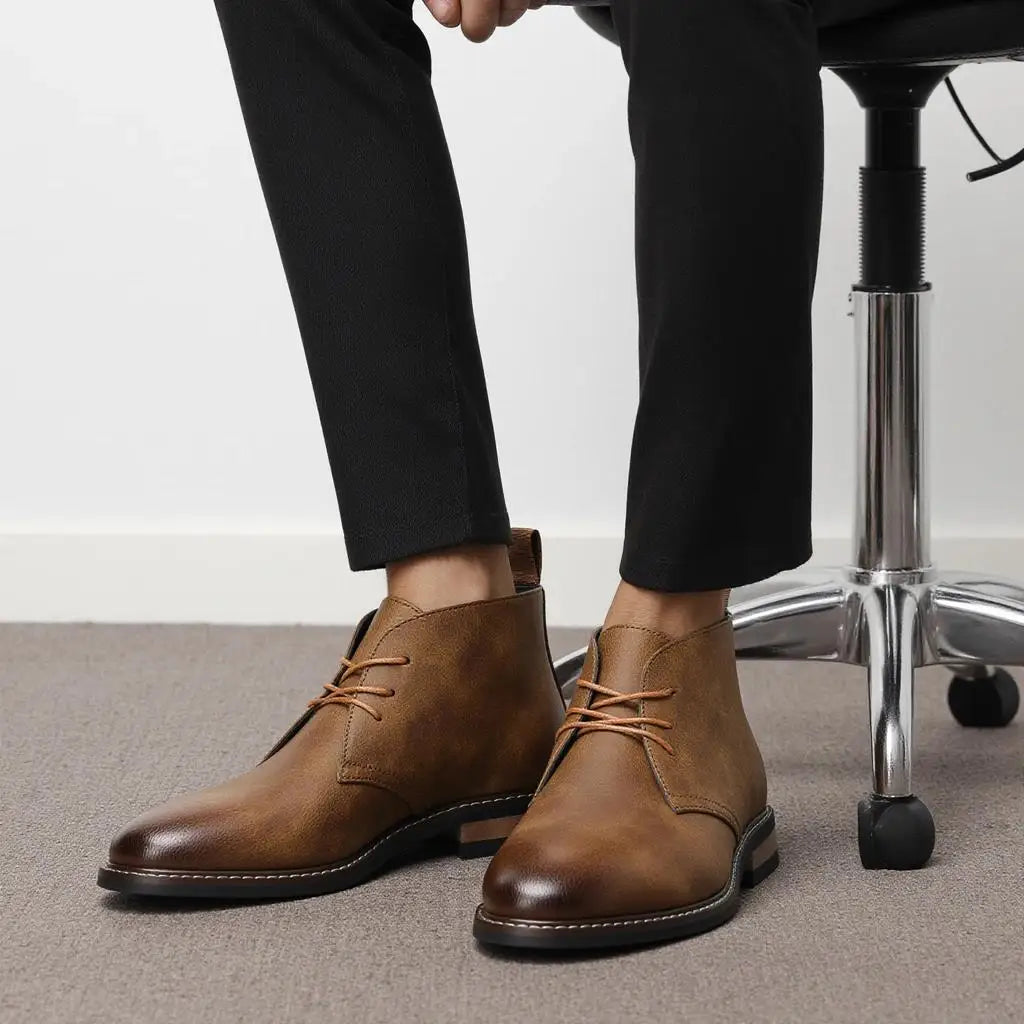 LOR MALE Boots Men Brand 2026 Casual Comfortable Retro Fashion Ankle Boots