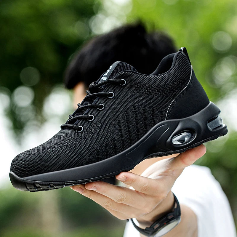 LOR MALE New Styles Men Safety Boots With Steel Toe Cap Anti-smash Work Sneakers Safety Shoes Men IndestructibleWork Boots Tactical Boots