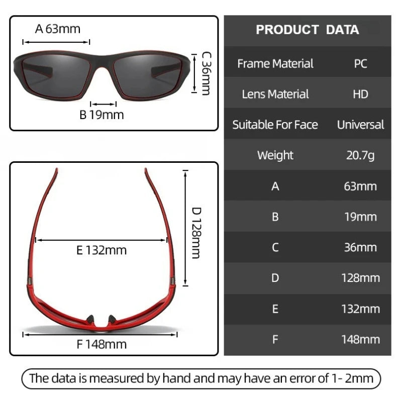 LOR MALE Luxury Polarized Men Driving Sunglasses Classic Retro Style Outdoor Sports Cyc
