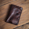LOR MALE GURO High Quality Men Genuine Leather Wallet Vintage Bifold Money Clip Credit Card Holder Luxury Design with Zipper Coin Pocket
