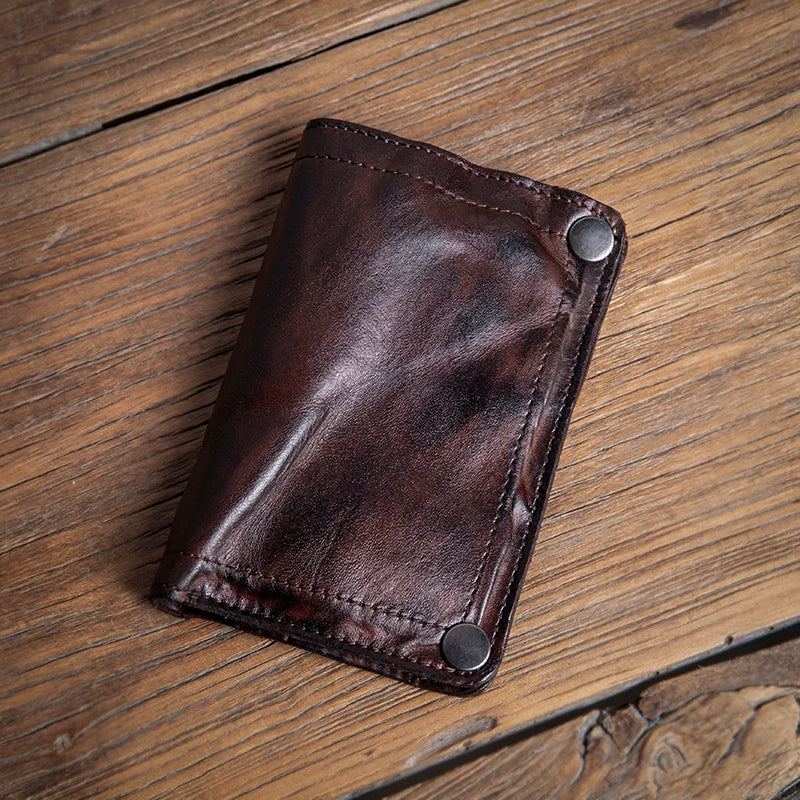 LOR MALE GURO High Quality Men Genuine Leather Wallet Vintage Bifold Money Clip Credit Card Holder Luxury Design with Zipper Coin Pocket