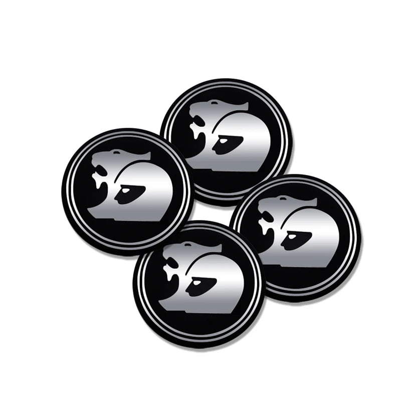 LOR MALE Aluminum 4PC 56mm Logo Badge Car Wheel Center Hub Caps Emblem Stickers For Holden Commodore Captiva Cruze Caprice VZ Accessories