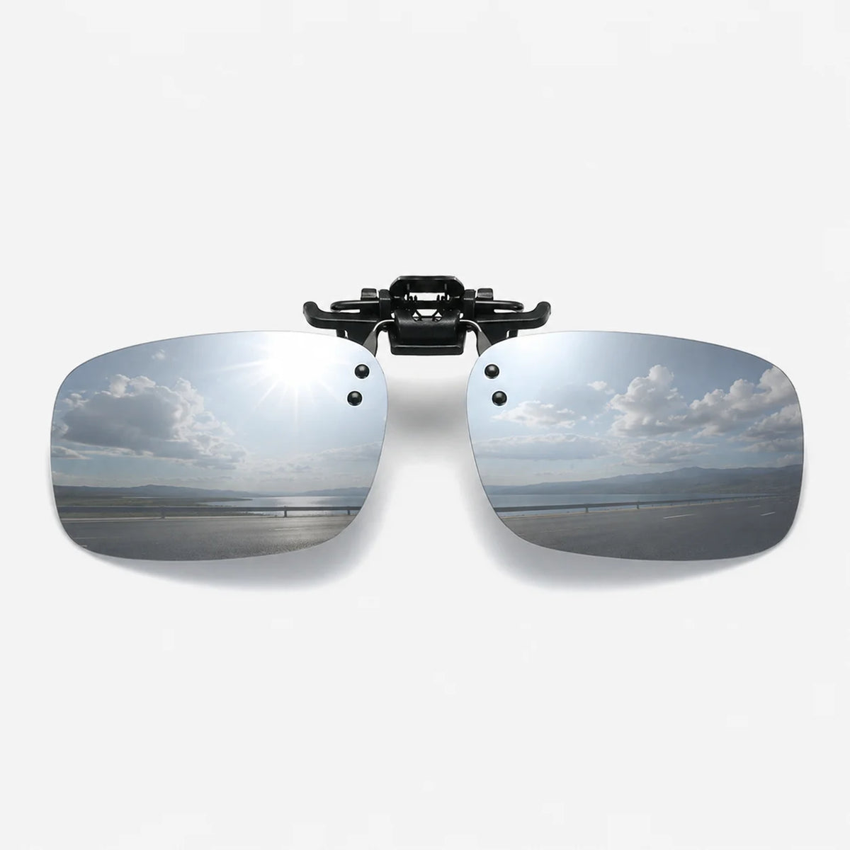 LOR MALE Polarized Clip On Sunglasses for Men Women Sports Fishing Driving Hiking Fit Over Prescription Glasses