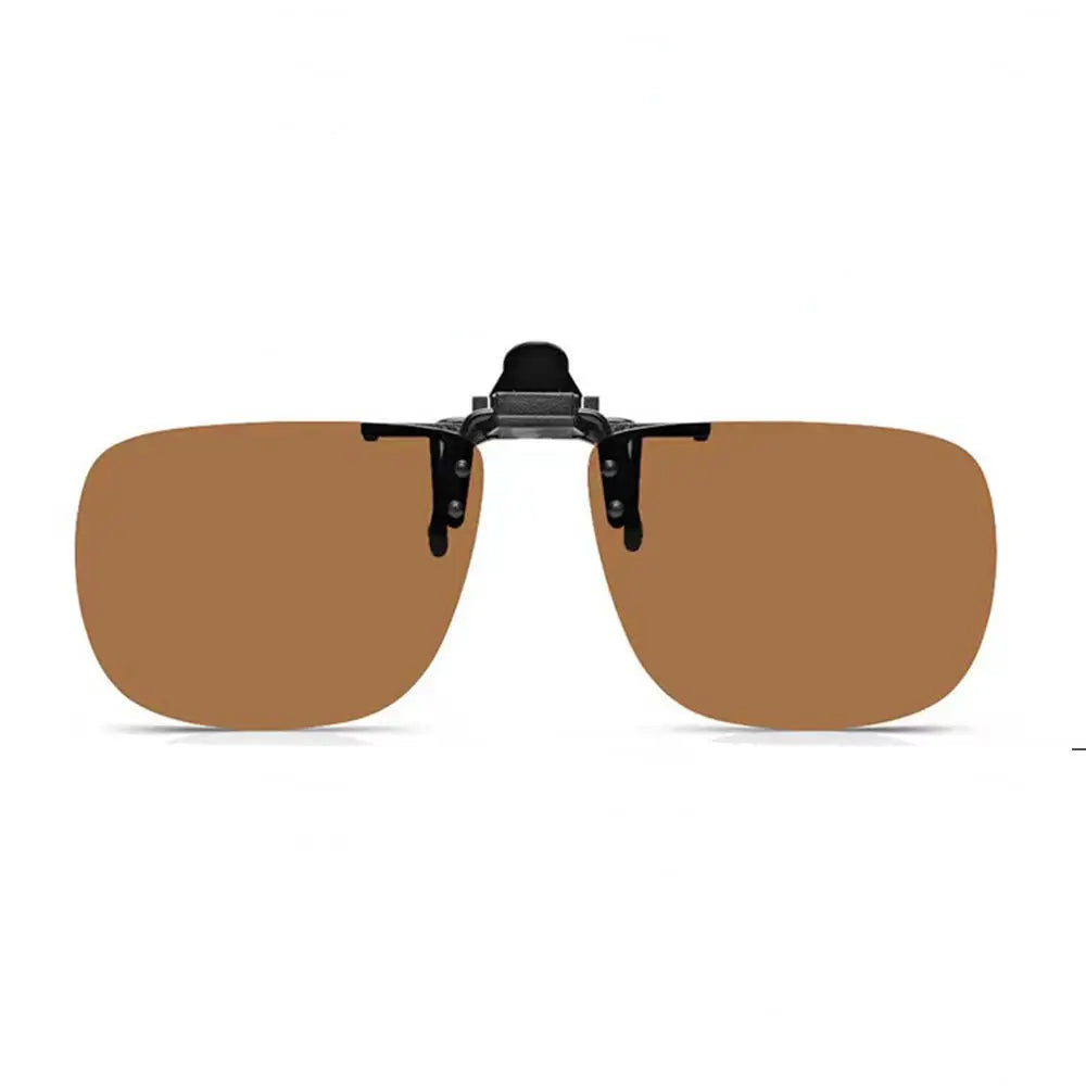 LOR MALE Polarized Sunglasses Men Clip On Yellow Lenses Night Vision Rimless Rectangle Sun Glasses Anti-glare UV400 Goggles 2026 Eyepiece