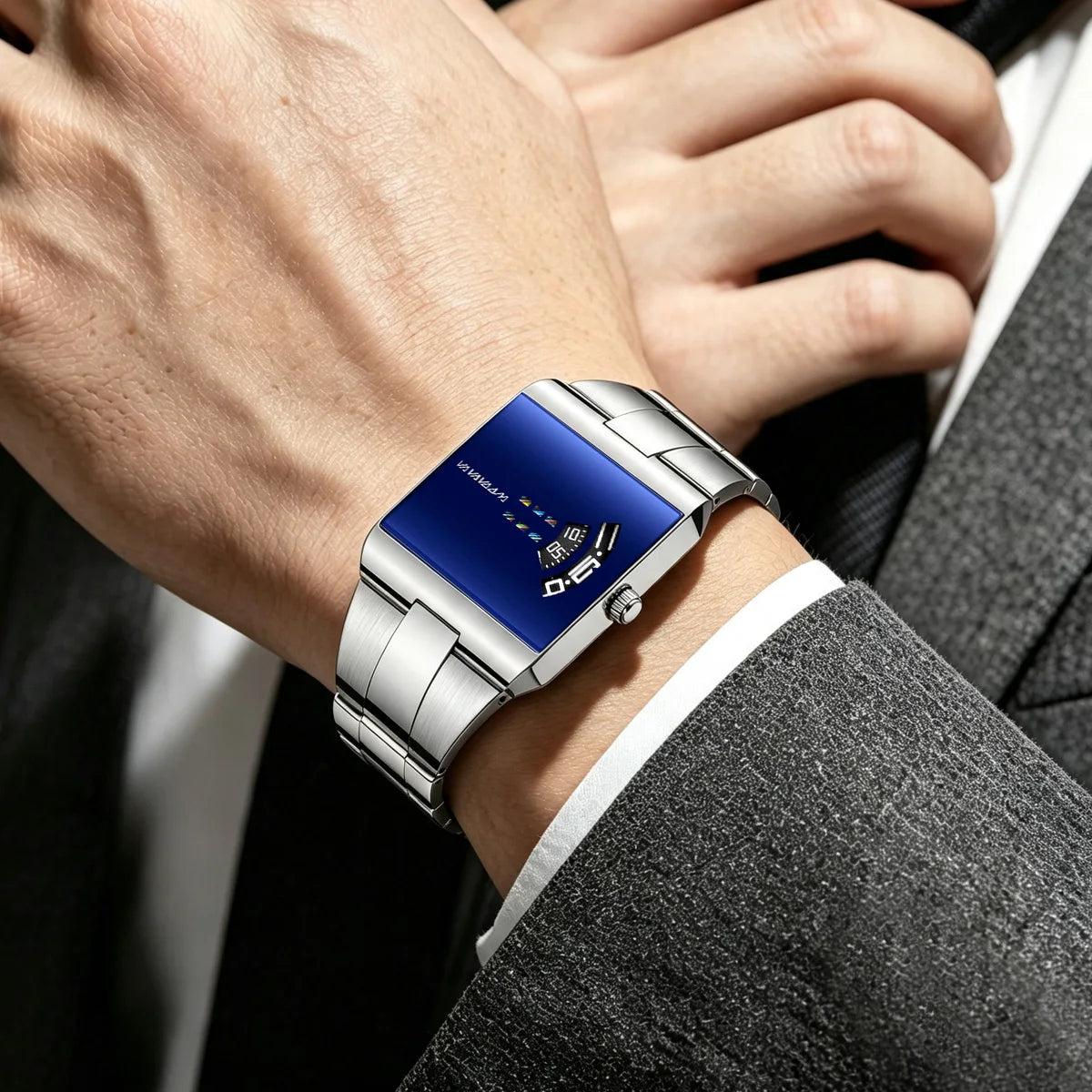 LOR MALE Watches Original Brand Quartz Clock Luxury Waterproof Casual Stainless Steel S 3