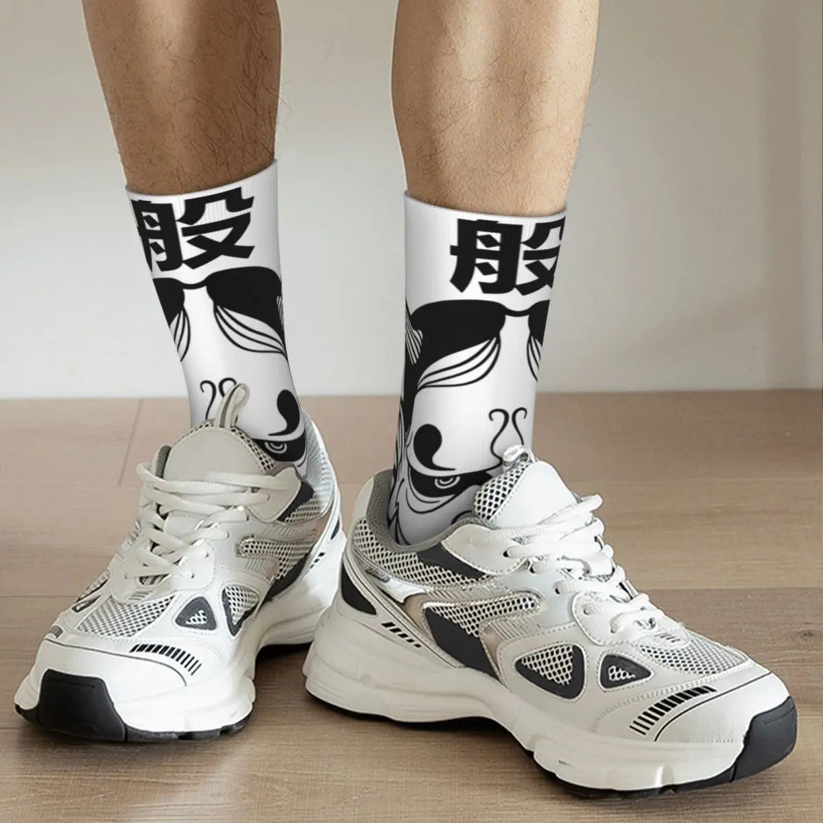 LOR MALE Socks Hannya Mask Stockings Winter Elegant Medium Soft Socks Graphic Outdoor