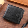 LOR MALE Vintage Wallet Leather Short Hasp Man Wallets Casual Durable Coin Pouch