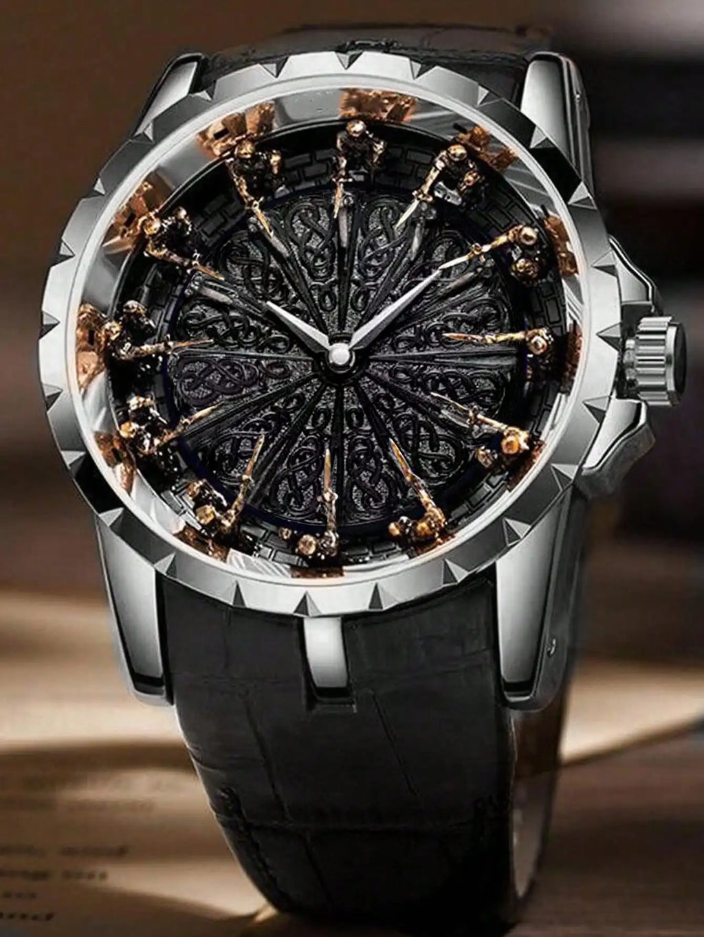 LOR MALE Watch with Retro Style and Simple Personality, Belt, Large Dial, Fully