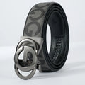 LOR MALE High Quality 3.4cm Leather Men Belt Designer Metal Buckle Business Strap Male Jeans Fashion Accessory