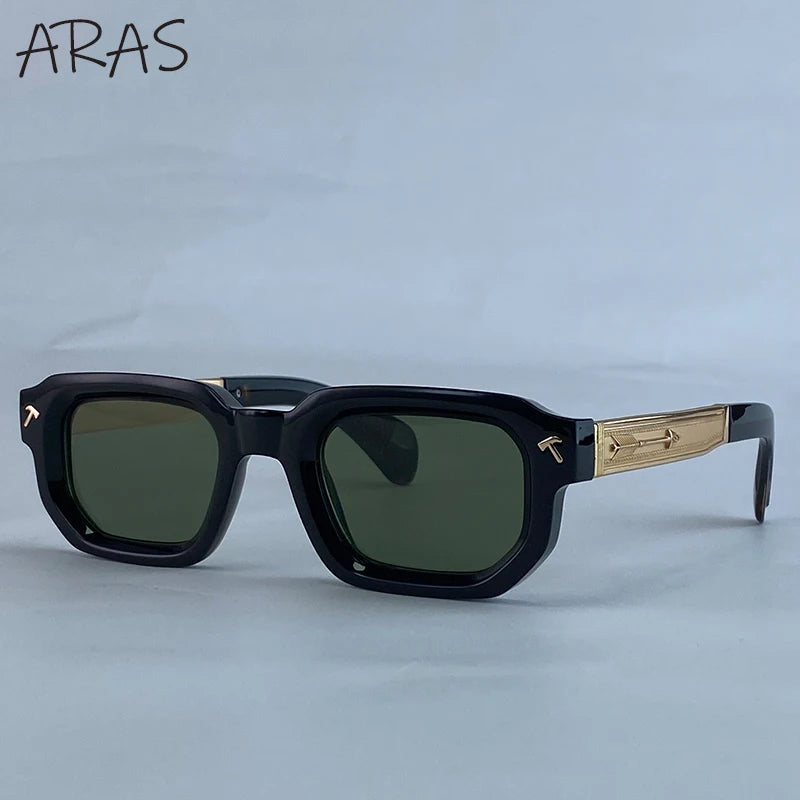 LOR MALE Polarized Square Sunglasses Men 2026 Luxury Brand Vintage Rectangle Sun Glasses Classic Driving Eyewear For Male UV400 Shades