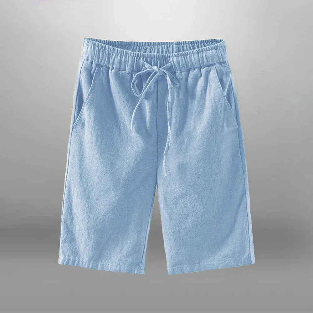 LOR MALE Men Shorts for Men Cotton Linen Casual Breathable Beach Shorts Men's Short Sweatpants Vacation Gym Basketball