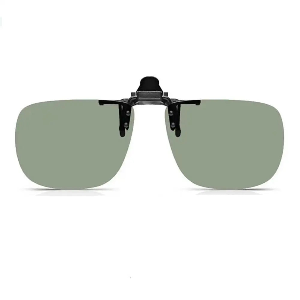 LOR MALE Polarized Sunglasses Men Clip On Yellow Lenses Night Vision Rimless Rectangle Sun Glasses Anti-glare UV400 Goggles 2026 Eyepiece