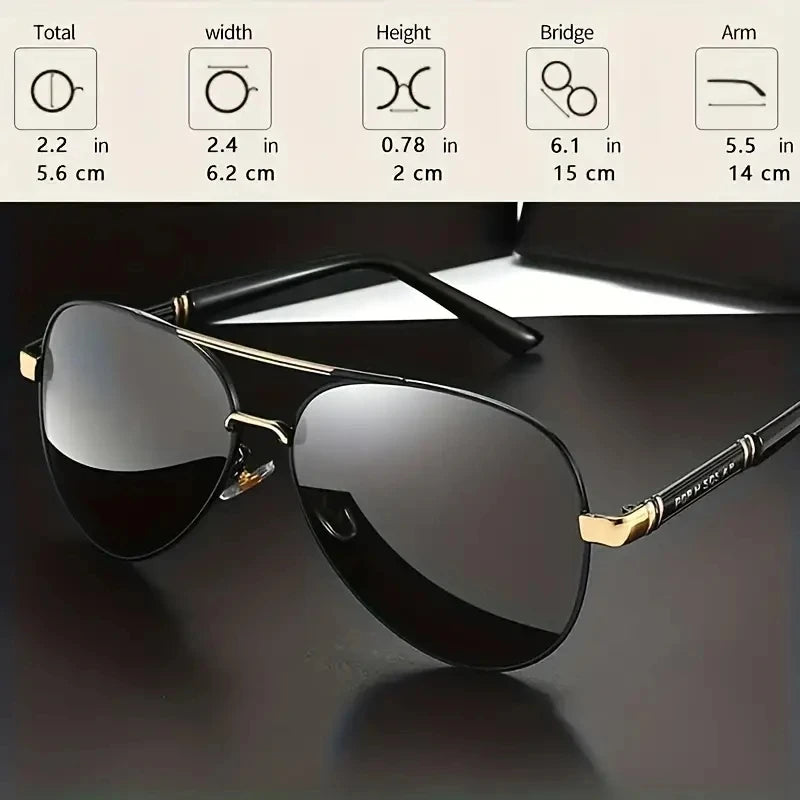 LOR MALE Polarized Sunglasses Men Metail Frame Quality Sun Glasses Brand Design Male Glasses Fishing Driving Goggles UV400