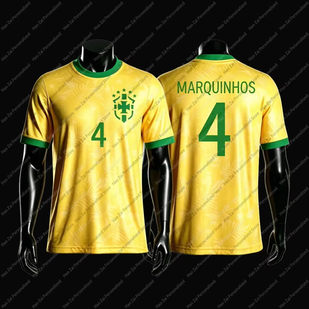 2026 Brazil National Team Fan Edition Jerseys/T-Shirts: Neymar #10 Vinícius #7—Kids Adults Men Women Sports & Casual Tops