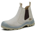 LOR MALE Safety Boots for Men Work Shoes Construction with Steel Toe Slip On Without Laces Welder Welding