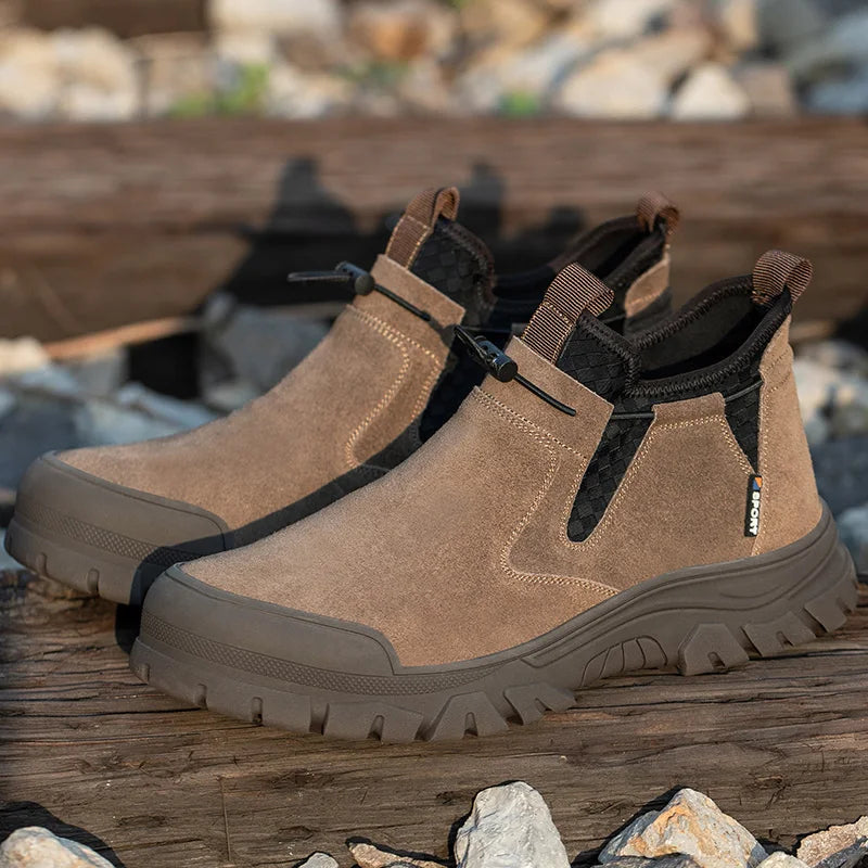 LOR MALE Safety Shoes Men's Working Boots Steel Toe Shoes For Men Anti-Puncture Boots Indestructible Work Shoes Outdoor Safety Boots