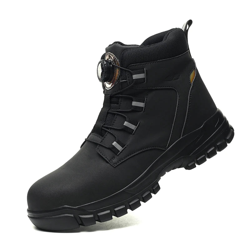 LOR MALE Steel Toe Shoes for Men Women Lightweight Anti-smash Steel Toe Sneakers Indestructible Work Boots Construction Safety Shoes