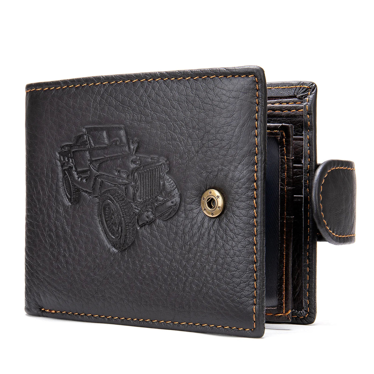 LOR MALE New Men's Genuine Cow Leather Wallet Short Card Holder Man Purse Male Vintage Pocket For Men