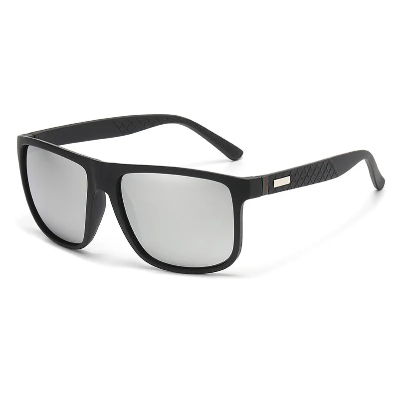 LOR MALE Stylish Polarized Sunglasses for Men, Designed for Driving, with UV Protection and High-Definition Lenses. Trendy, Square-Shaped