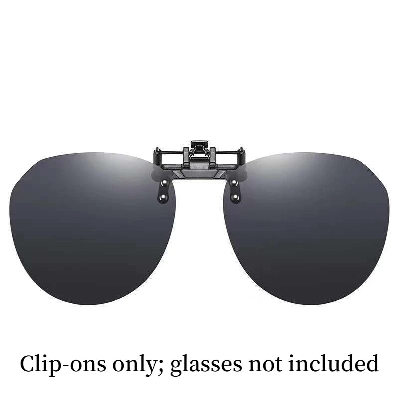 LOR MALE Polarized Sunglasses Clips for Men Classic Anti-UV Driving Sun Glasses Clips for Day and Night Use Outdoor Fishing Lenses