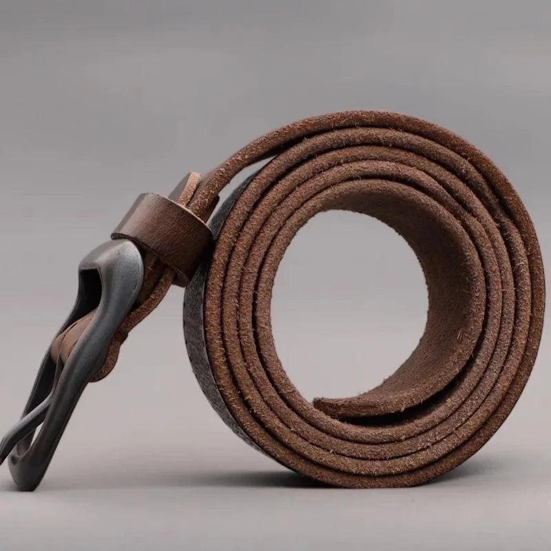 LOR MALE New Men's High-Quality Leather Belt Metal Pin Buckle Belt Leisure Business Waistband Fashionable Male Accessory Designer Belt