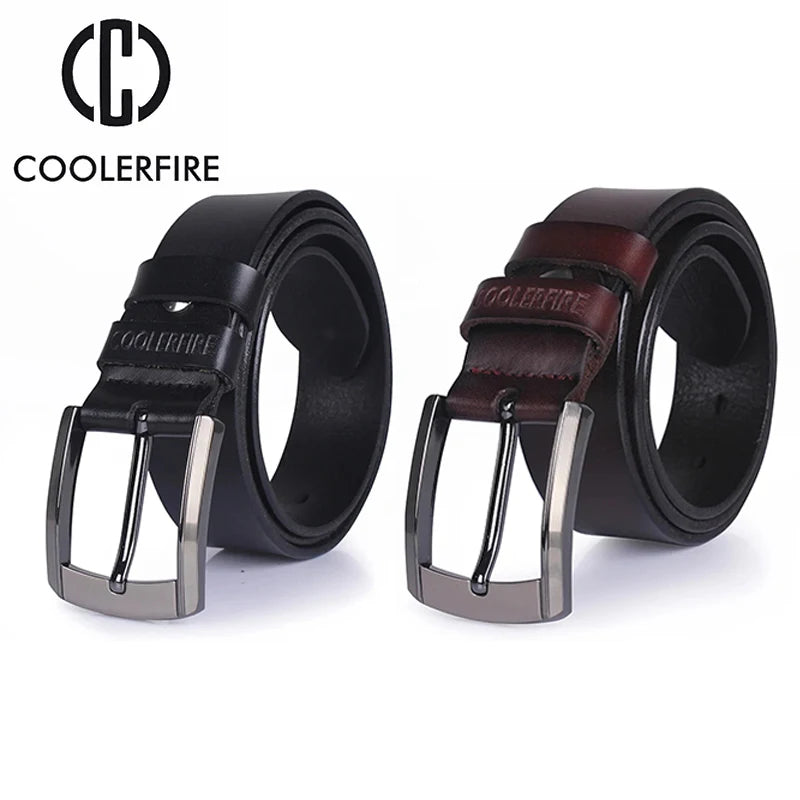 LOR MALE Men High Quality Genuine Leather Belt Luxury Designer Belts Men Cowskin Fashion Strap Male Jeans for Man Cowboy