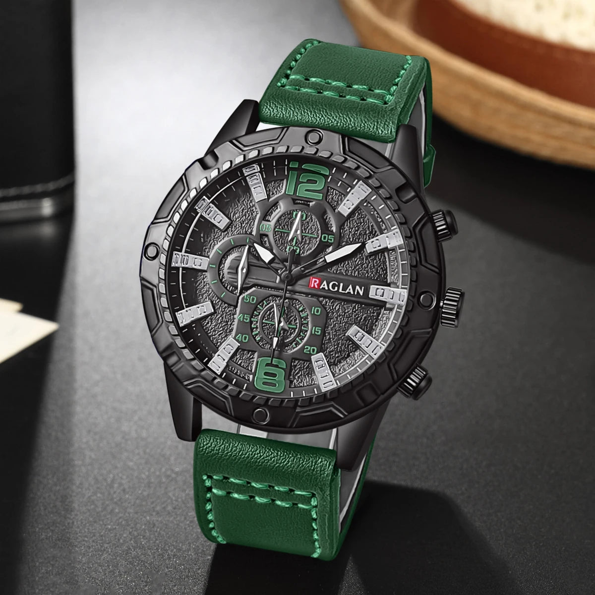 LOR MALE Top Brand Watch Watches Leather Strap Clock Man Wristwatch Gift Relogio