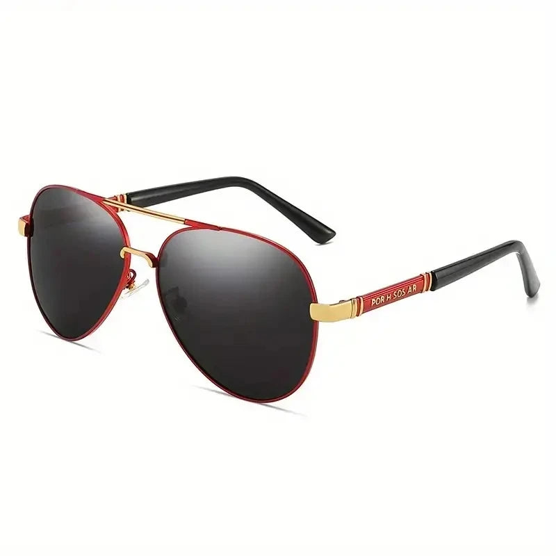 LOR MALE Polarized Sunglasses Men metal Frame Quality Sun Glasses Brand Design Male Women Glasses Fishing Driving Goggles UV400