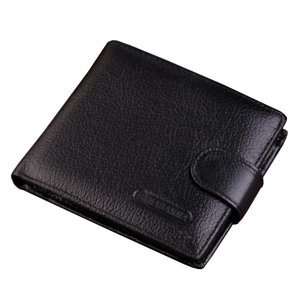 LOR MALE Wallet Made of Genuine Leather Wallet Short Hasp Carteira Masculina Purse