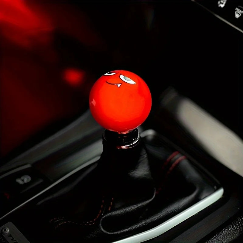 LOR MALE Car Personality, Universal Decoration Modification, Red Bad Smile, Spherical Shift Ball, Car Interior Modification Accessories