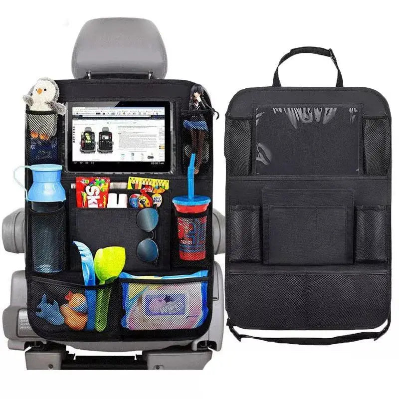 LOR MALE Car Backseat Organizer with Touch Screen Tablet Holder Auto Storage Pockets Cover Car Seat Back Protectors Car Accessories