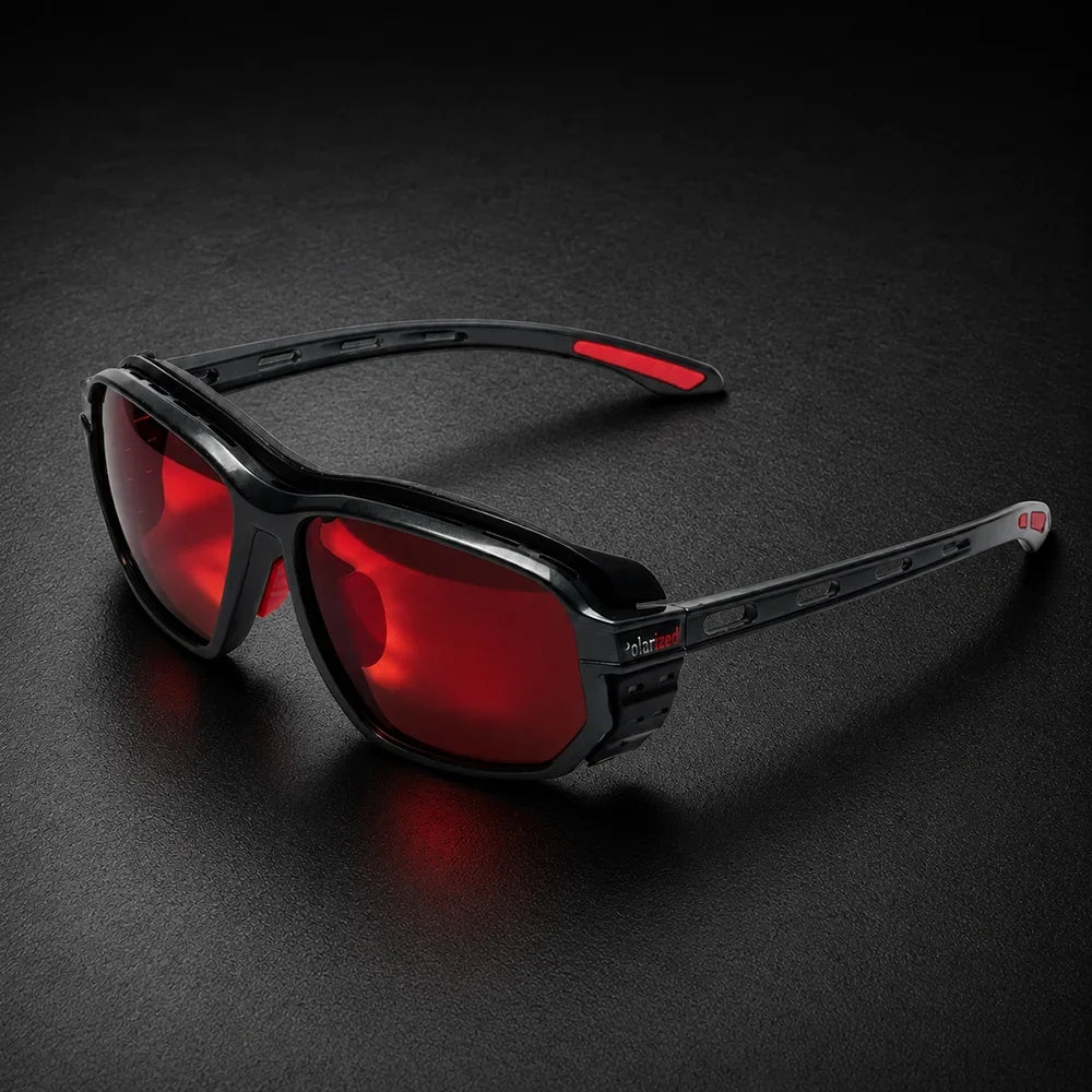 LOR MALE Polarized Fishing Sunglasses Men Soft Shockproof Side Foam Cushion Anti Glare UV400 Outdoor Cycling Driving Sports Glasses