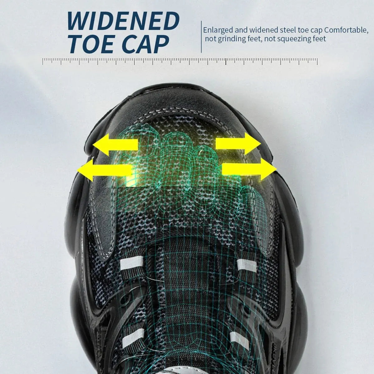 LOR MALE Steel Toe Shoes for Men Indestructible Work Boots Lightweight Safety Shoes Walking Anti-smash Anti-puncture Protective Sneakers