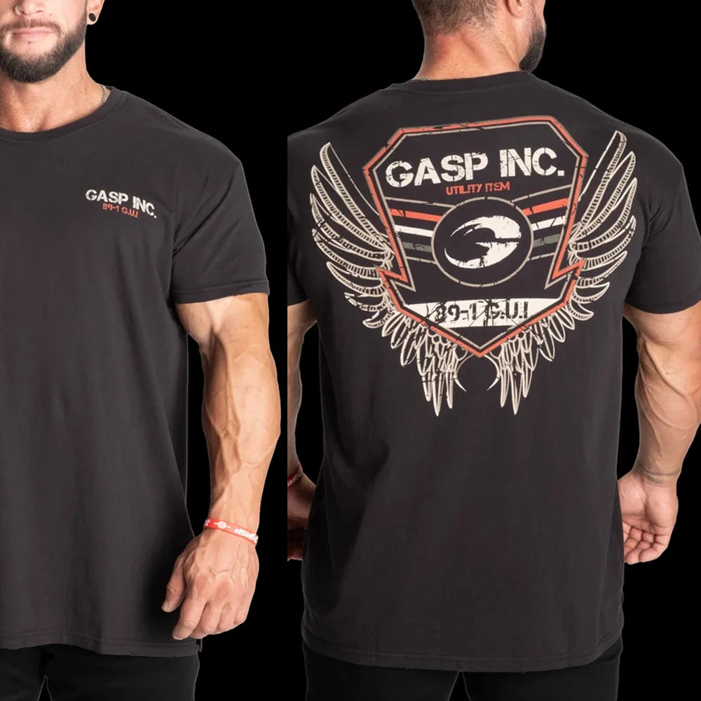 LOR MALE Mens T Shirt Man Short Sleeve T-shirt Men New T-shirts Essentials Cotton Tee Gothic Clothing Clothes Tops and Tees Men's Gym