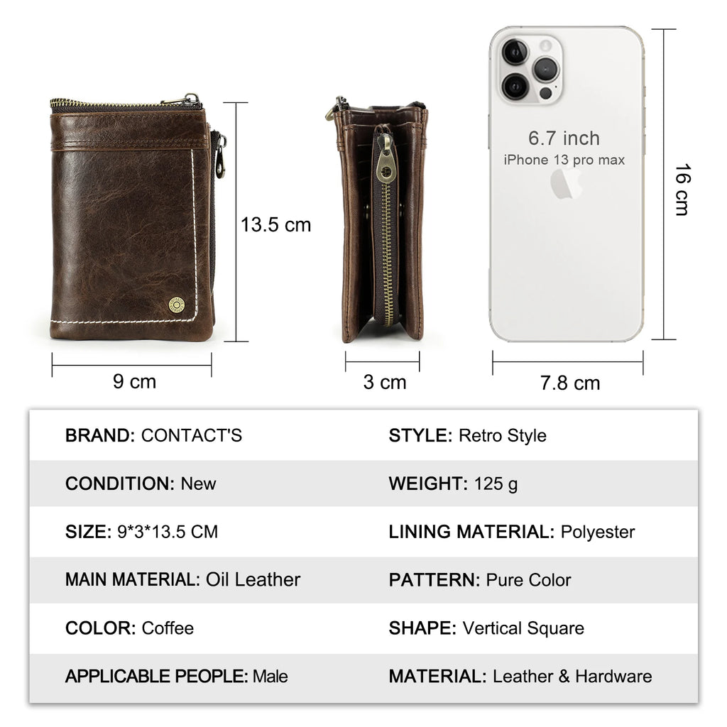 LOR MALE Crackle Oil Leather Short Bifold Wallets Men Quality Male Removable Wallet with airtag Clutch Slim Coin Pocket Card Holder Purse