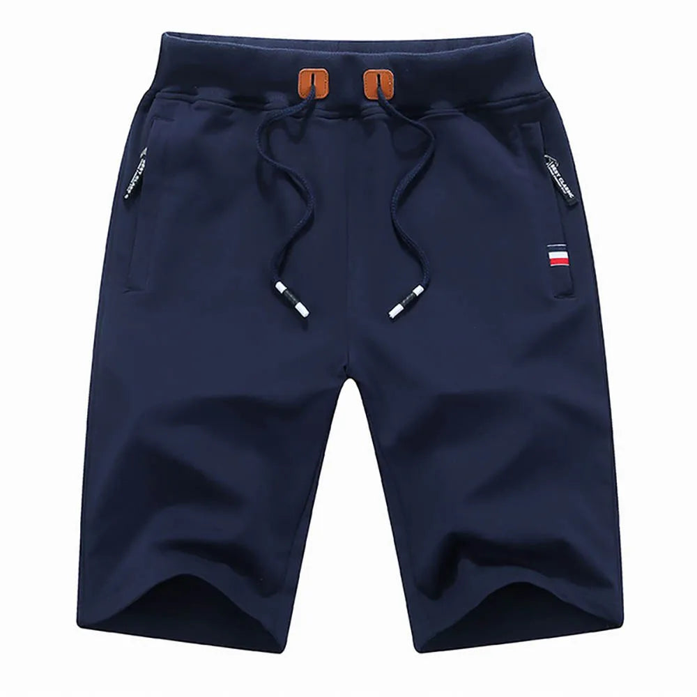 LOR MALE Men Casual Shorts New Summer Male Fashion Casual Short Men's Solid Color Fitness Breathable Shorts Men Drawstring Shorts
